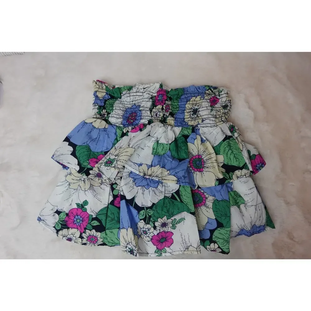 Gap Kids Floral Tiered Skort - Smocked Waist - Girls' M